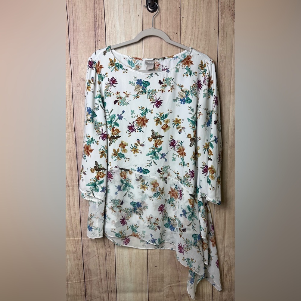 Chico's Multicolor Floral Blouse